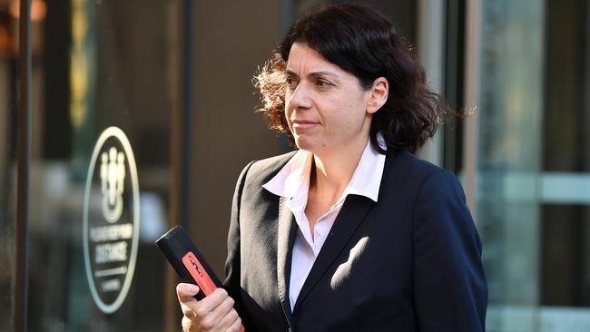 Sue Chrysanthou leaves the Supreme Court in Sydney. Picture: NCA NewsWire/Joel Carrett. Picture: NCA NewsWire/Joel Carrett