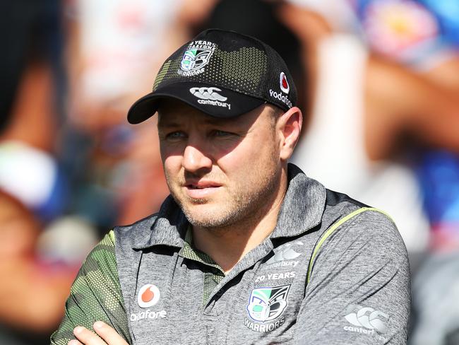 ROTORUA, NEW ZEALAND - FEBRUARY 14: New Zealand Warriors coach Andrew McFadden during the NRL Trial match between the New Zealand Warriors and the Penrith Panthers on February 14, 2015 in Rotorua, New Zealand. (Photo by Joel Ford/Getty Images)