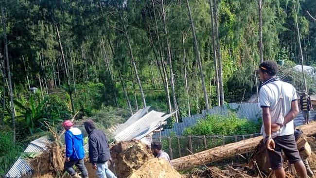 Local officials and aid groups said a massive landslide struck a village in Papua New Guinea's highlands. Picture: AFP