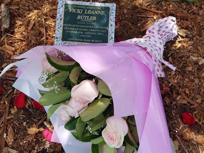 A tribute to mum Vicki Butler, who died at her Ipswich home, just a block from hospital, after giving birth in 2017.