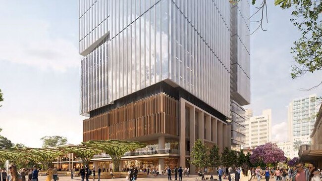 The latest designs submitted for approval of the Lang Walker building, behind Parliament House. Picture: Supplied