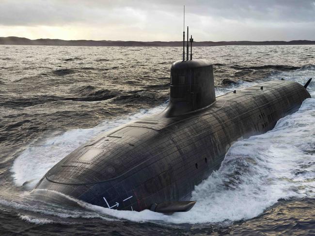 Imagery supplied by defence for coverage of the DSR -  Nuclear Powered Submarine - Virginia Class - Digital Mock-up - Surface