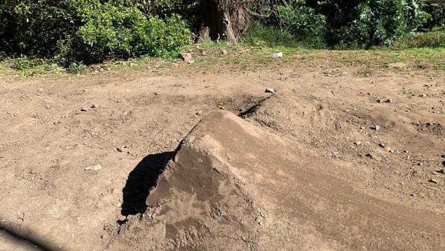 A photo of one of the jumps that appeared in Forsyth Park last year.