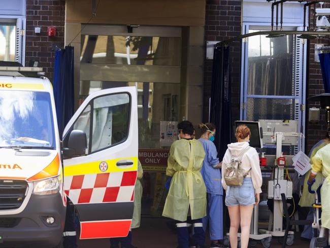 The emergency entrance of Royal Prince Alfred Hospital in Sydney. Picture: Jenny Evans/Getty Images