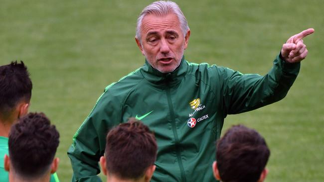 Bert van Marwijk must instruct his players to have a go. Picture: AFP