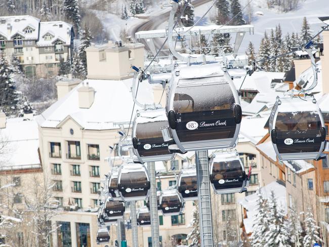 Skiing is made easy in Beaver Creek with escalators taking you straight to the gondola.