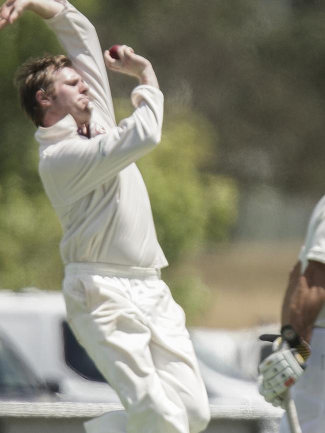 Tyabb bowler James Holland-Burch.