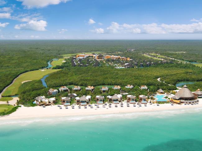 Aerial view of Fairmont Mayakoba resort, Mexico. Picture: Supplied