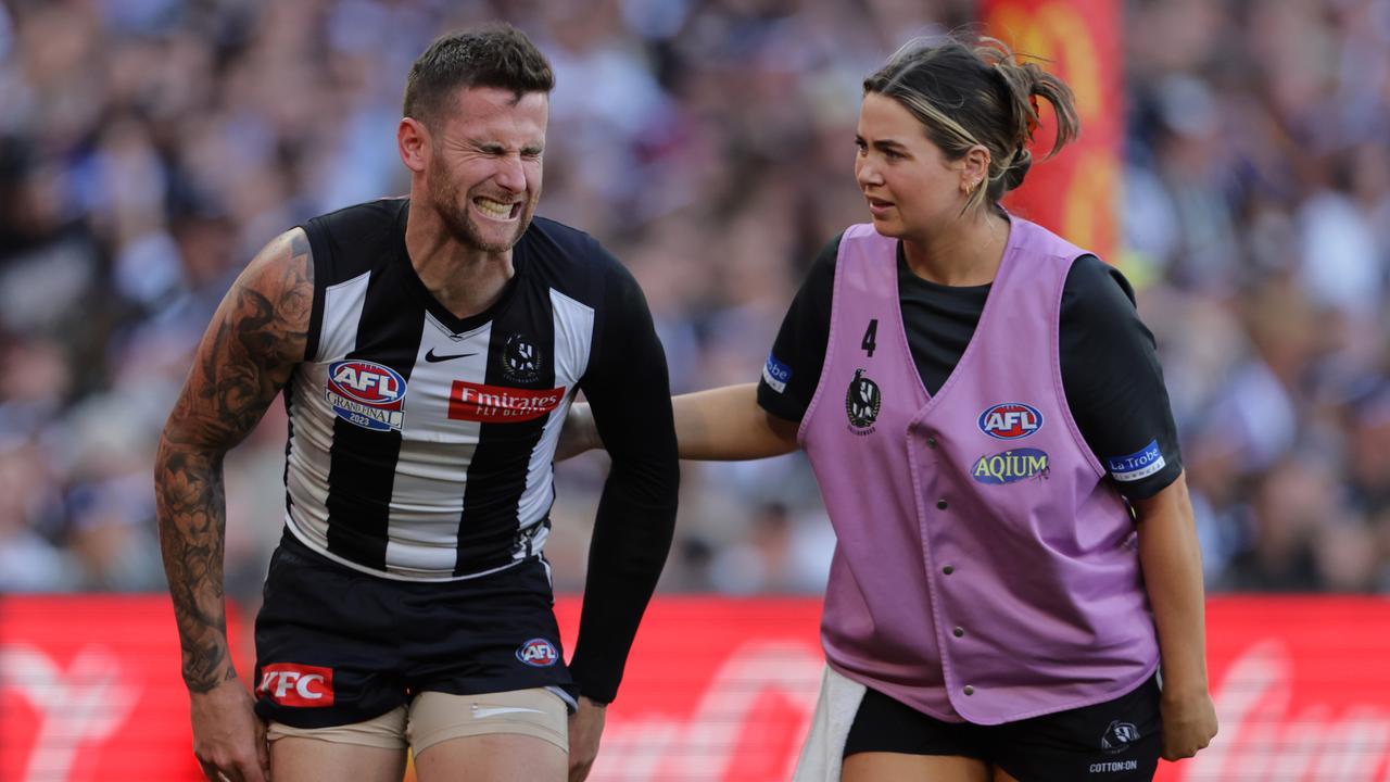 AFL Grand Final 2023: Jeremy Howe interview after Collingwood Magpies  premiership win over Brisbane Lions, arm injury, thought career was over,  broken ribs after hit from Charlie Cameron