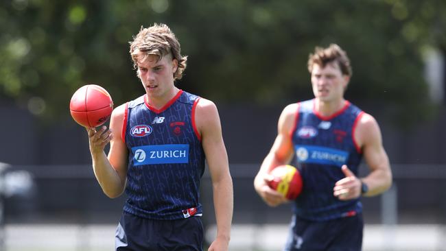 Caleb Windsor has caught the eye of his star teammate at training. Picture: David Crosling