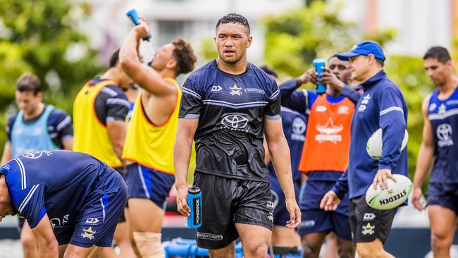 Cowboys young gun Kulikefu Finefeuiaki has been caught up in an international tug-of-war over his representative eligibility. Picture: Akex Sweeney.