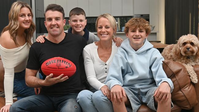 Jade Sheedy with his family before his South Australian Football Hall of Fame induction in September. Picture: Keryn Stevens