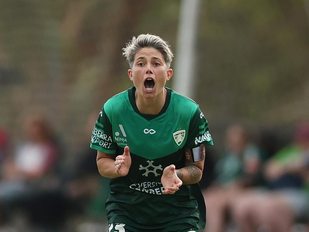 Michelle Heyman has made an impact for the Matildas in Sam Kerr’s absence. Picture: Getty