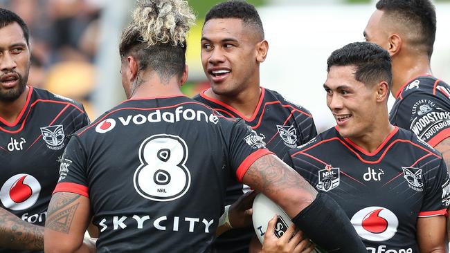 Captain Roger Tuivasa-Sheck starred for the Warriors in their 20-8 win over the Titans. Photo: David Rowland