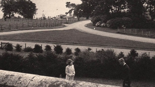 Naval cadet Philip plays croquet with 13-year-old Princess Elizabeth at Dartmouth College in 1939 in what is thought to be their first meeting.