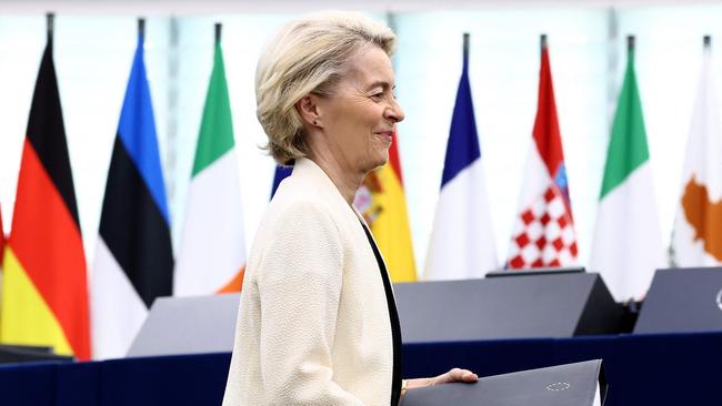 EU chief Ursula von der Leyen reiterated the bloc’s determination to reach a negotiated solution and avoid painful tariffs on both sides. Picture: AFP