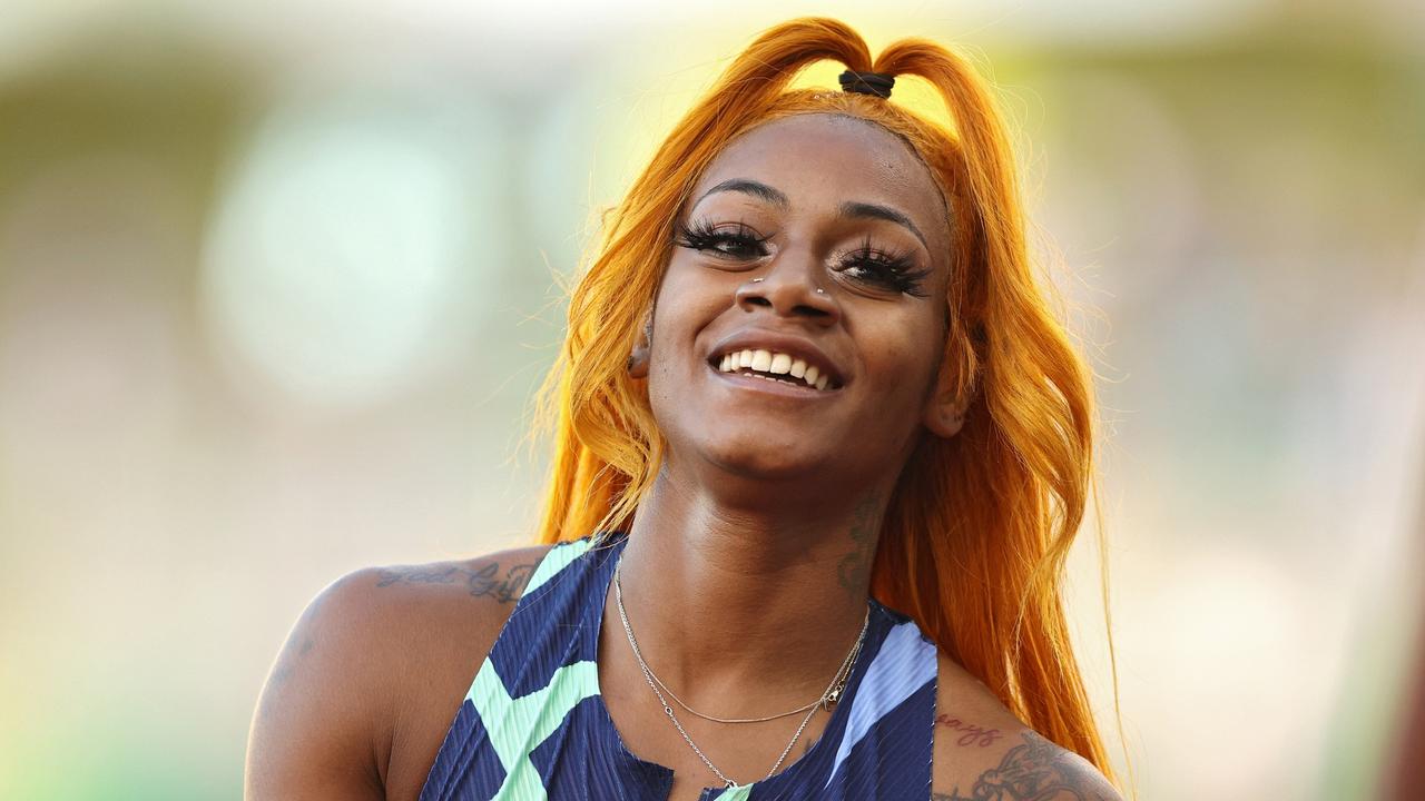 FILE - JULY 2, 2021: It was reported that Sprinter Sha'Carri Richardson will not be able to participate in the 100-meter event at the 2020 Tokyo Olympics after testing positive for marijuana at the U.S. Olympic Trials in June, July 2, 2021. EUGENE, OREGON - JUNE 19: Sha'Carri Richardson looks on after winning the Women's 100 Meter final on day 2 of the 2020 U.S. Olympic Track &amp; Field Team Trials at Hayward Field on June 19, 2021 in Eugene, Oregon. (Photo by Patrick Smith/Getty Images)