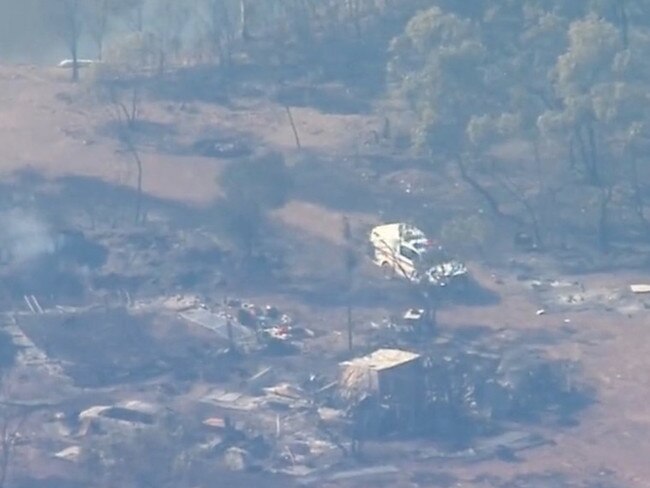 Bushfires continue to burn in the Western Downs region. Picture: 9 News Queensland