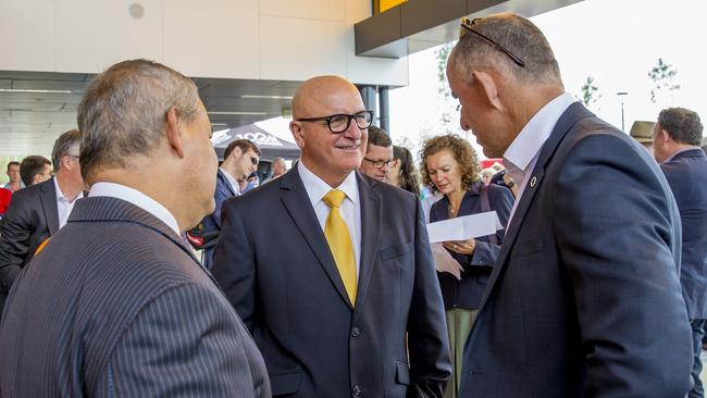 Gold Coast Mayor Tom Tate, John Witheriff, and Stuart Robert MP Picture: Jerad Williams