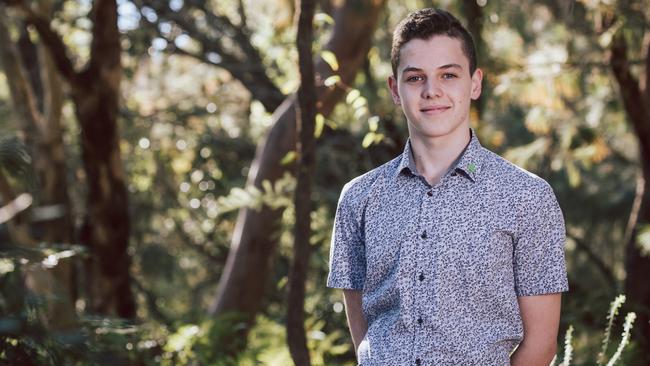 Ethan Hrnjak, 18, who is studying for his HSC exams, hopes to win the council seat of Narrabeen at the local council elections.. Picture: Jacqui Turner.