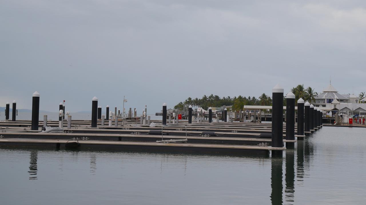 The deserted Crystalbrook Superyacht Marina in Port Douglas. Picture: Peter Carruthers