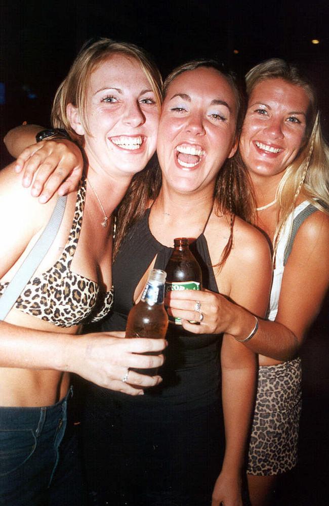 Kirsty Titmuss, Camilla Tominey and Beth Manning at Cocktails and Dreams, 2000.