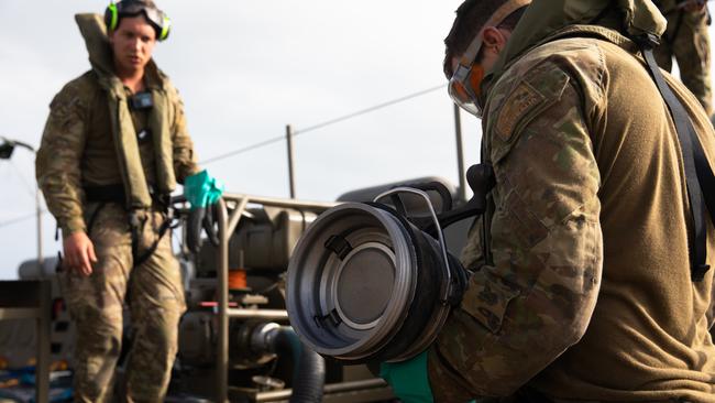 The Australian Army conducted a training exercise at Cowley Beach on October 15, 2024, designed to test soldiers in a range of petroleum capabilities including establishing Deployable Bulk Fuel and Inland Pipeline Distribution Systems, as well as firefighting drills. Picture: Supplied.