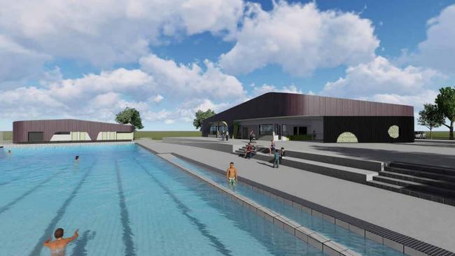 Artist's impressions of the pool area