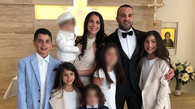 Parents Leila and Danny Abdallah and their children (unblurred) who died on February 1 Antony, Sienna and Angelina.