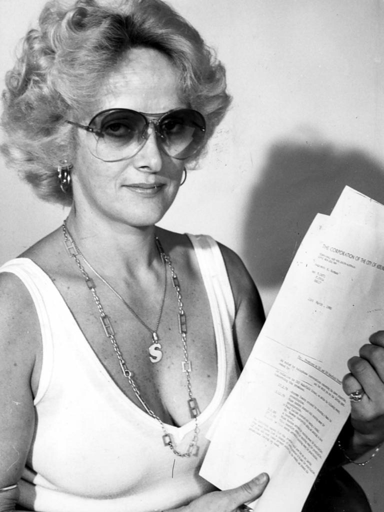 Stormy Summers in 1980 with letters from her landlord and Adelaide City Council who were trying to get her premises moved out of the city.