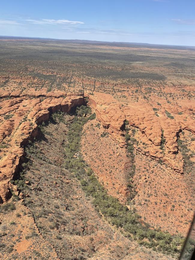 An aerial view of Kings Canyon, Central Australia.