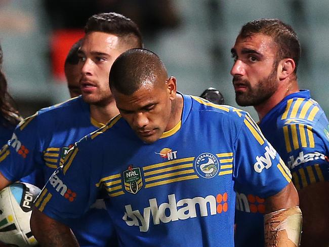 The Eels threw away a big lead to lose NRL match Parramatta Eels v Nth Queensland Cowboys at Pirtek Stadium, Parramatta. pic. Phil Hillyard