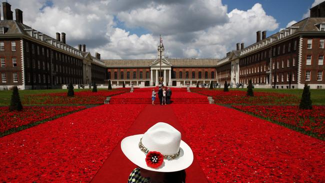 The poppy garden was created with the help of 50,000 volunteers from around the world. Picture: AFP/ADRIAN DENNIS