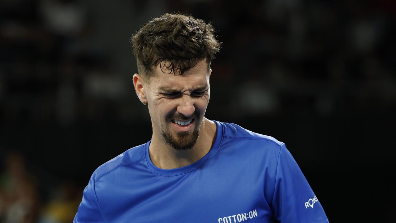 Thanasi Kokkinakis lost a five-set battle to Jack Draper. (Photo by Daniel Pockett/Getty Images)