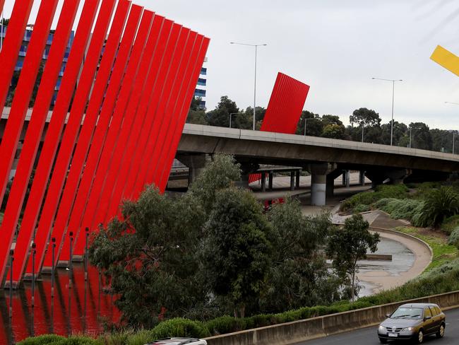 Melbourne’s notorious Cheese Sticks on at the gateway into the city from the Tullamarine freeway.