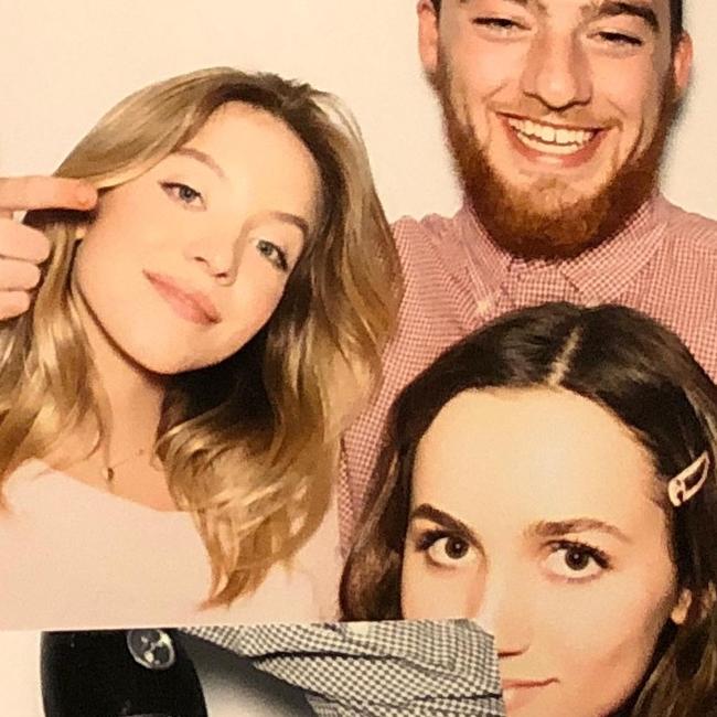 Sweeney, Cloud and Maude Apatow, who played the actor’s love interest on the show. Picture: Instagram