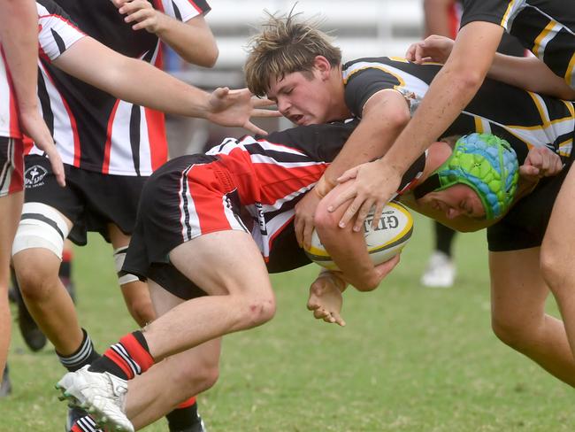 QLD Rugby Union State Championships (17-18 years boys) at the Townsville Sports Precinct. Saturday May 24. Wide Bay against Capricorn. Picture: Evan Morgan