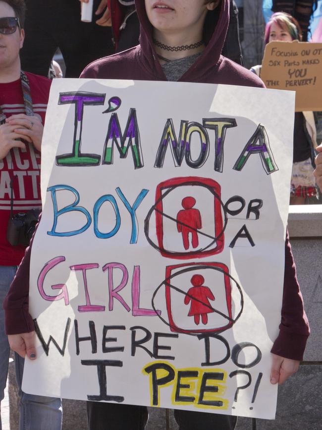 A poster in a rally in North Carolina.