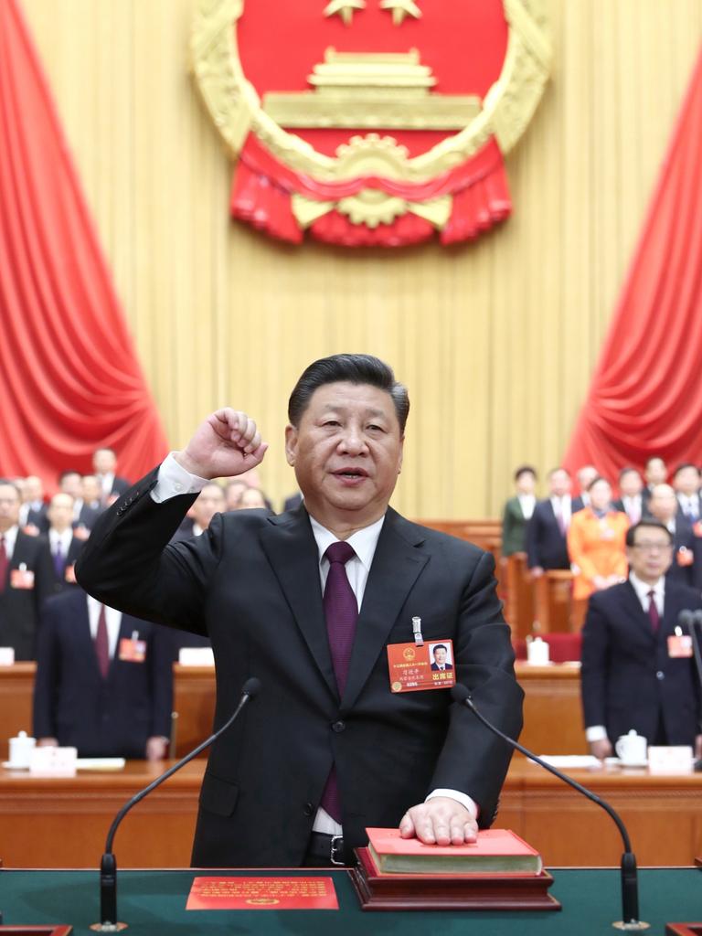 Xi Jinping is essentially leader for life in China and has been ramping up the country’s military. Picture: Xinhua/Ju Peng