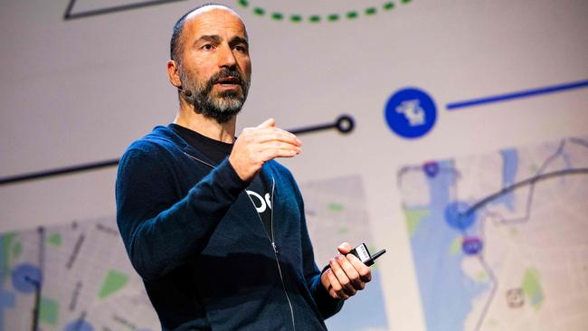 Uber chief executive Dara Khosrowshahi: ‘There is no need to perpetuate the inflexible, old-fashioned binary legal definition of employees or independent contractors.’ Picture: AFP