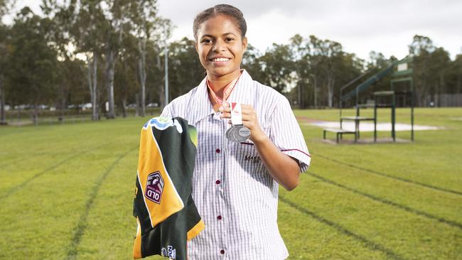 Janique Mili of Marsden SHS. (News Corp/Attila Csaszar)