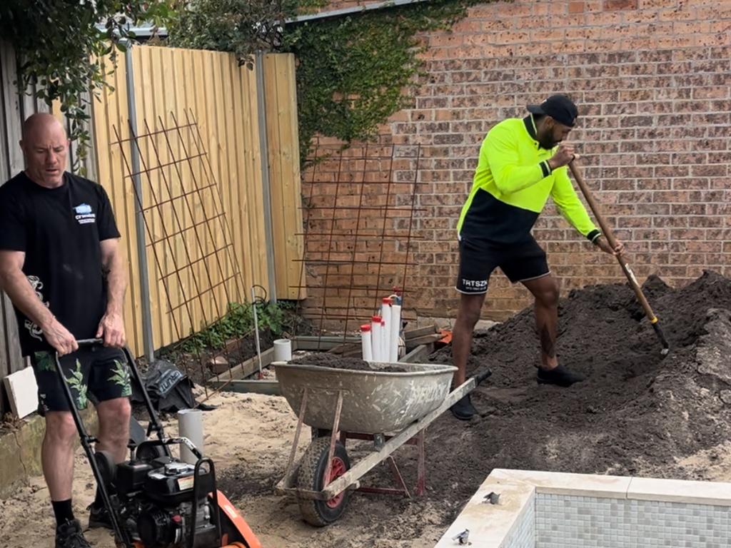 Addo-Carr working good mate, former boxer Garth Wood.