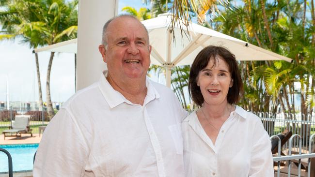 Craig Larsen and Kathleen McGill- Larsen at the Touch of Teal Soiree for the Trudy Crowley Foundation at the Mantra at the Harbour on Friday, September 8. Picture: Michaela Harlow