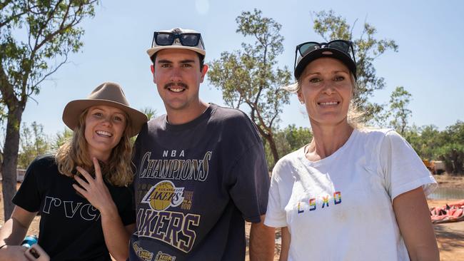 Dempsey Parsons, Nick Wilcox, #32 Cody Dunne Paige Dunne (mother) from Victoria at the 2023 KTM Australian Junior Motocross Championships, Darwin, NT, Australia. Picture: Pema Tamang Pakhrin