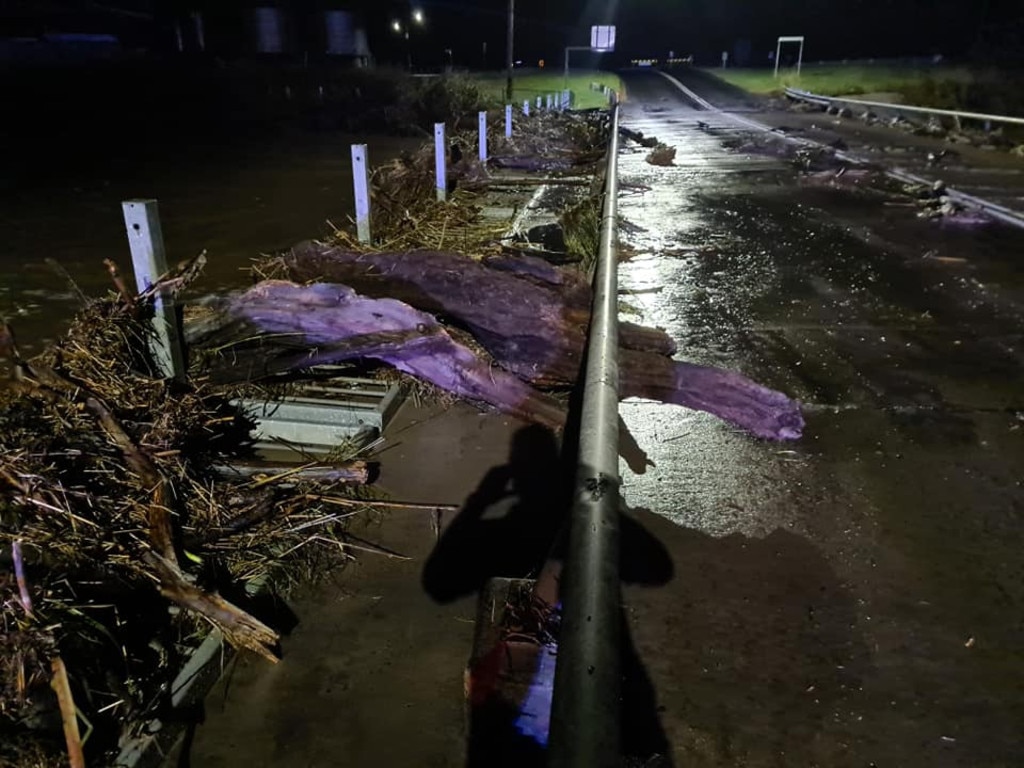 As waters subside, the clean-up effort remains. Picture: NSW SES Inverell Unit