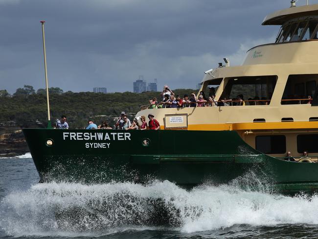 The Manly Ferry during high swells.