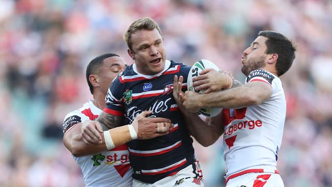 Roosters Jake Friend during the Sydney Roosters v St George NRL match at Allianz Stadium, Sydney. Picture: Brett Costello