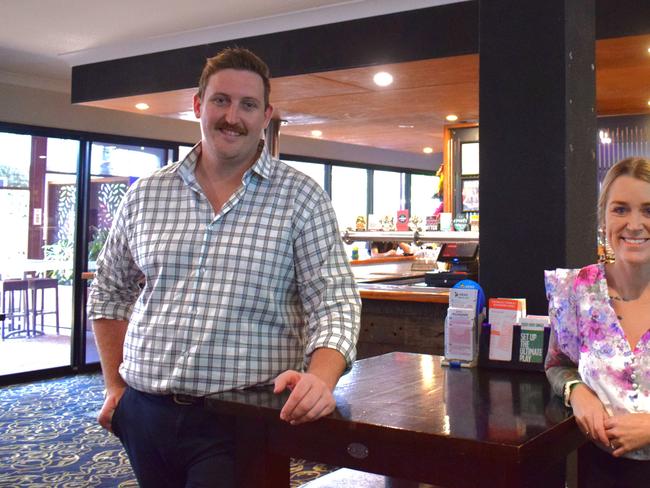 New owner of Gracemere Hotel and Parkhurst Tavern, Stuart Horner, with Gracemere Hotel general manager Kyha Parmenter.