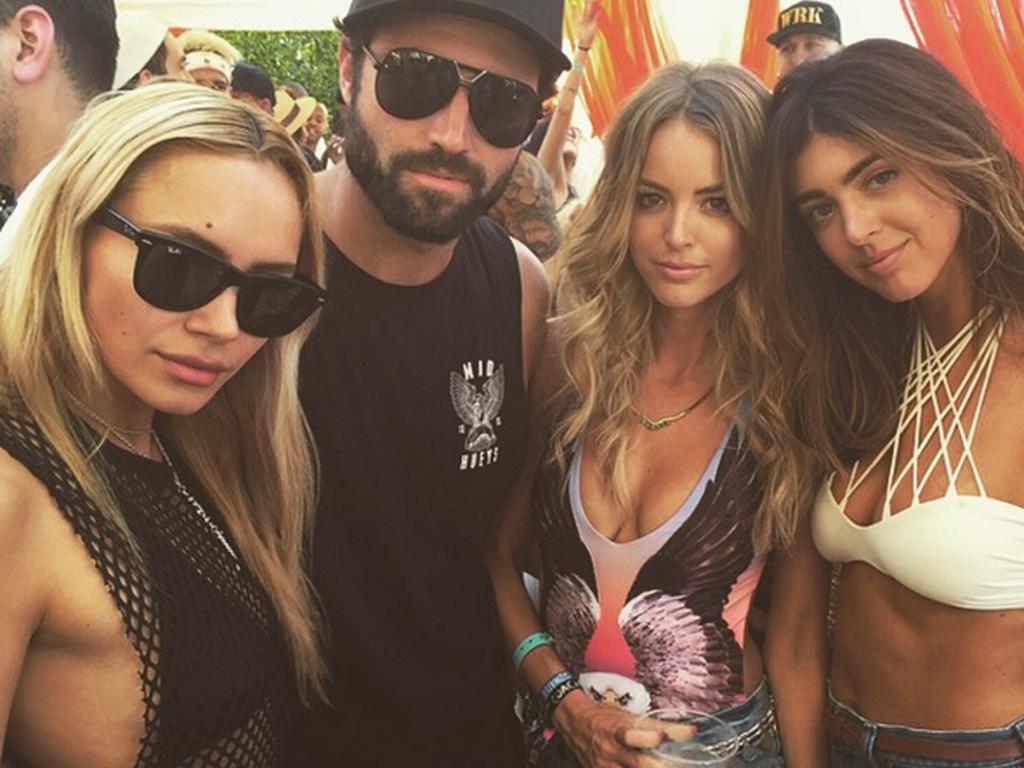 Kaitlynn Carter, left with Brody Jenner and friends. Picture: Instagram