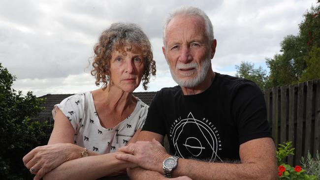 Sally and Graeme Wood are trying to get their daughter Emma back from Spain who is stranded due to cap on the number of Australian citizens allowed to return home. Picture Glenn Hampson